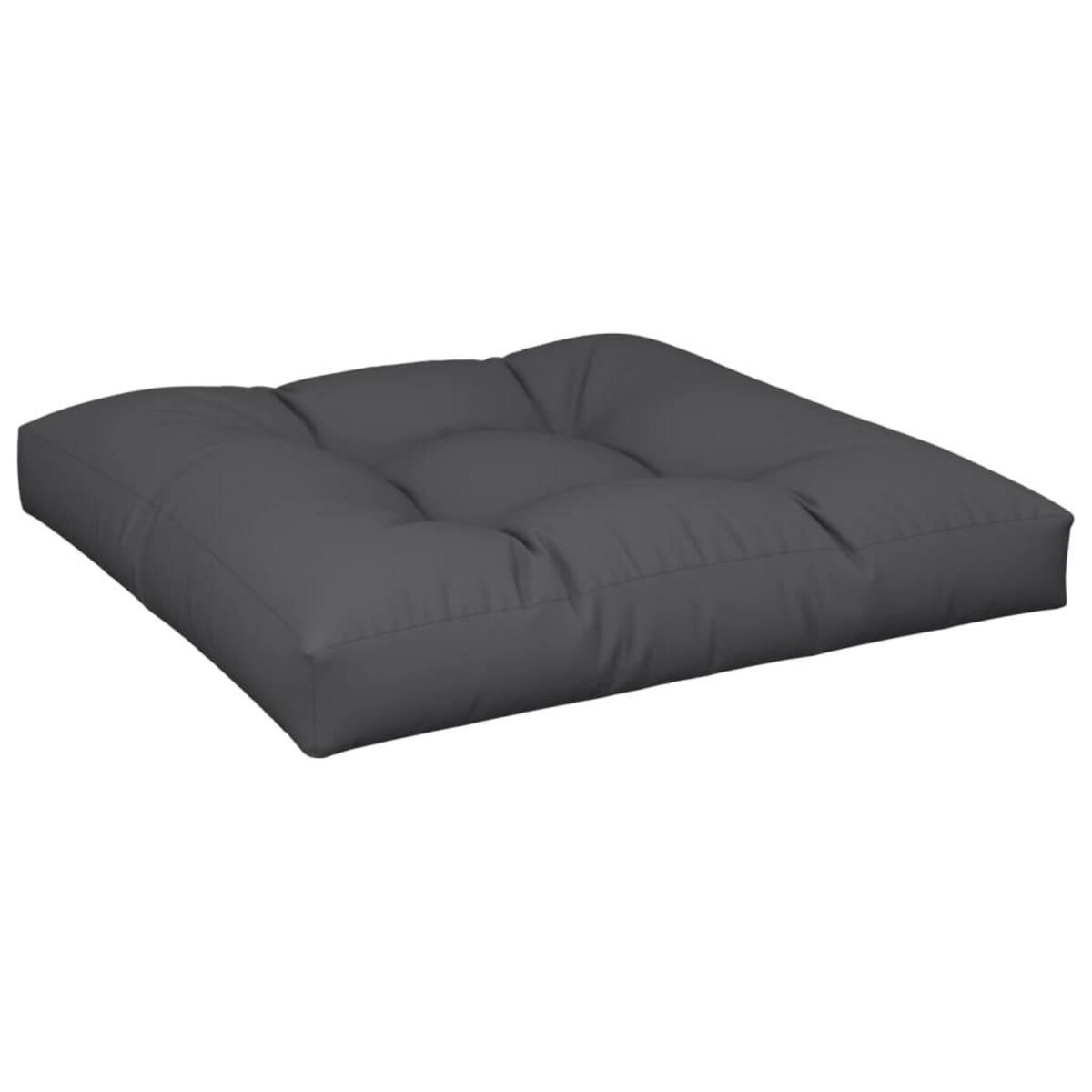VIDAXL Coussins de palette lot de 2 noir tissu