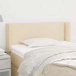VIDAXL Tete de lit avec oreilles Creme 103x16x78/88 cm Tissu