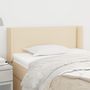 Voir la diapositive 1 : VIDAXL Tete de lit avec oreilles Creme 103x16x78/88 cm Tissu