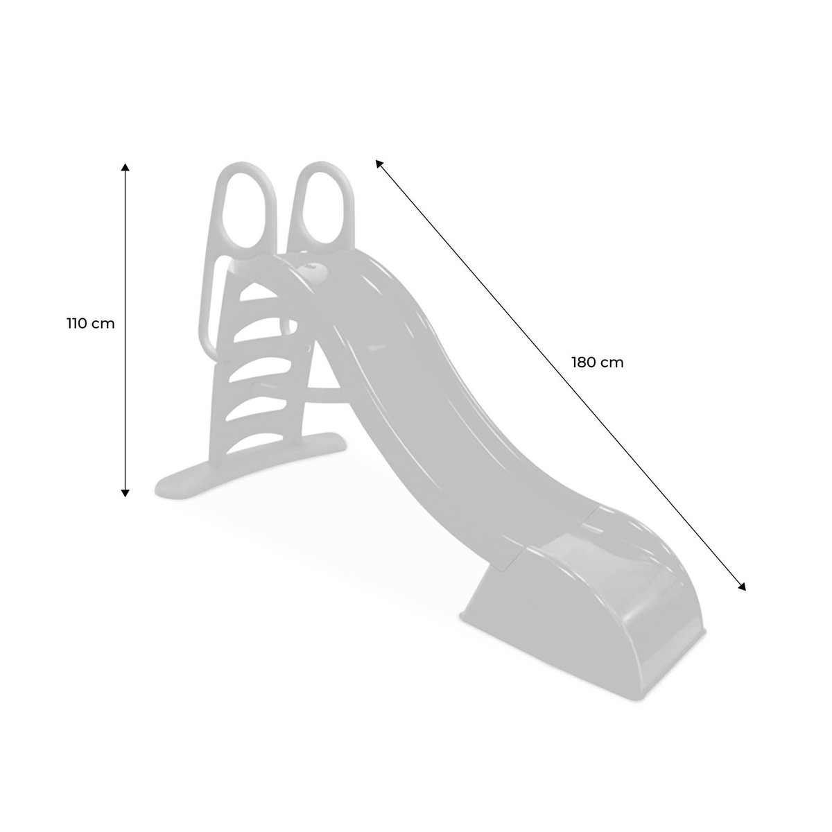SWEEEK Grand toboggan avec connexion eau vert. jaune et rouge 180cm