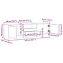 Voir la diapositive 6 : VIDAXL Meuble TV vieux bois 140x35x40 cm bois d'ingenierie