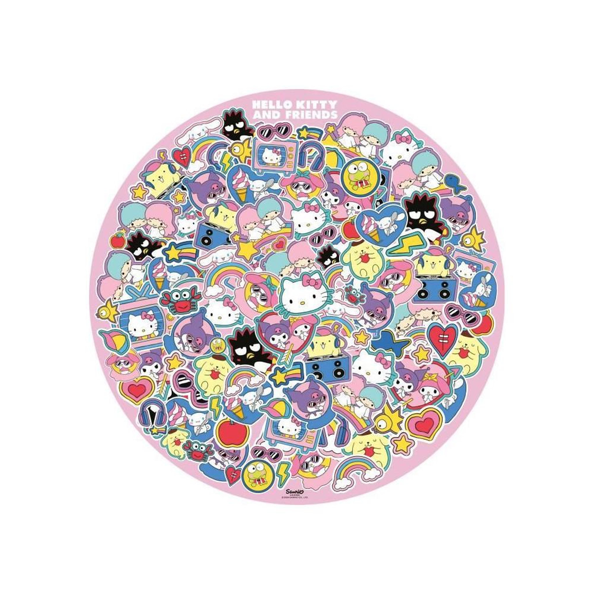 Voir la diapositive 2 : HELLO KITTY Puzzle rond 500 pièces - Hello Kitty - Un tourbillon de douceur