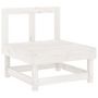 Voir la diapositive 2 : VIDAXL Canape central de jardin blanc bois de pin massif