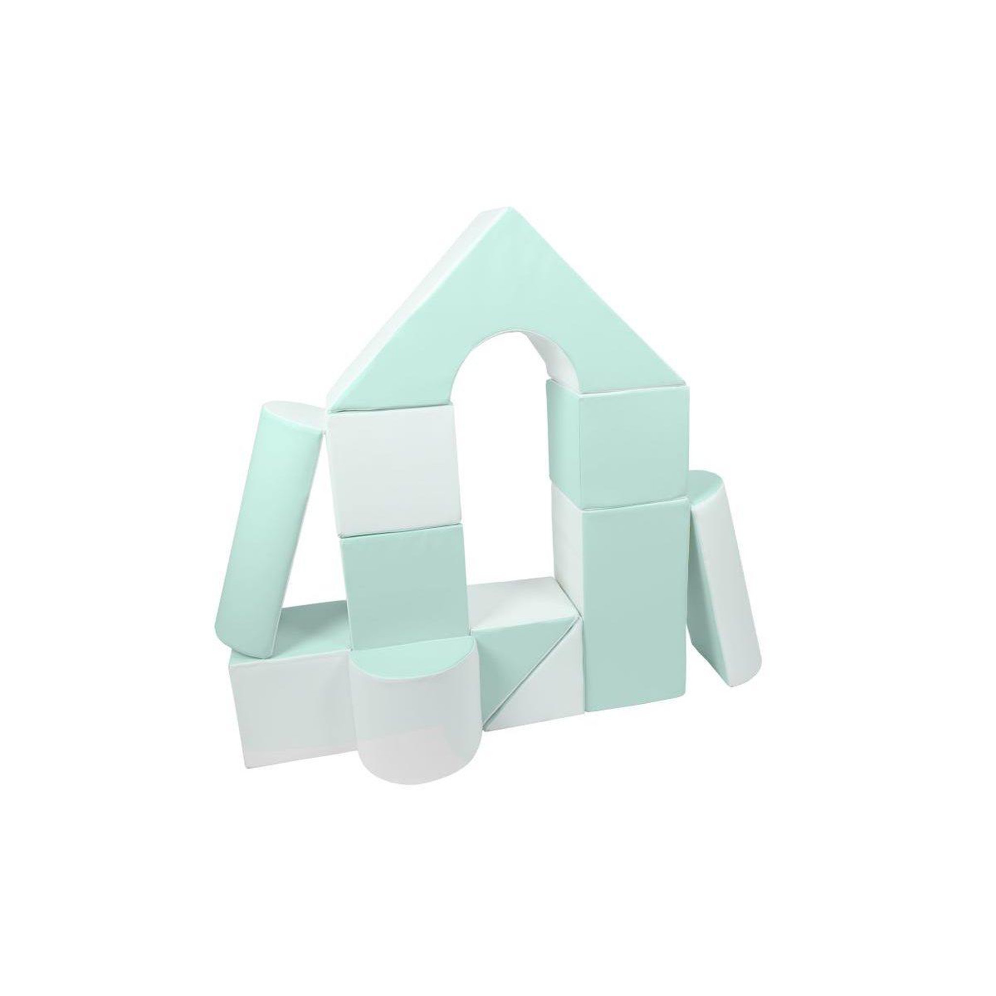 VELINDA Set de 11 blocs en mousse menthe