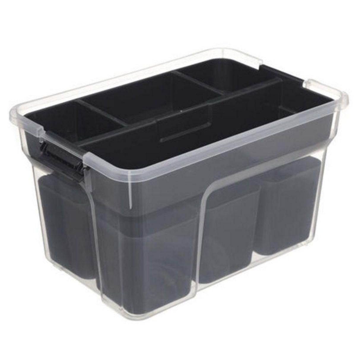  Boîte de Rangement  10 Compartiments  8L Transparent