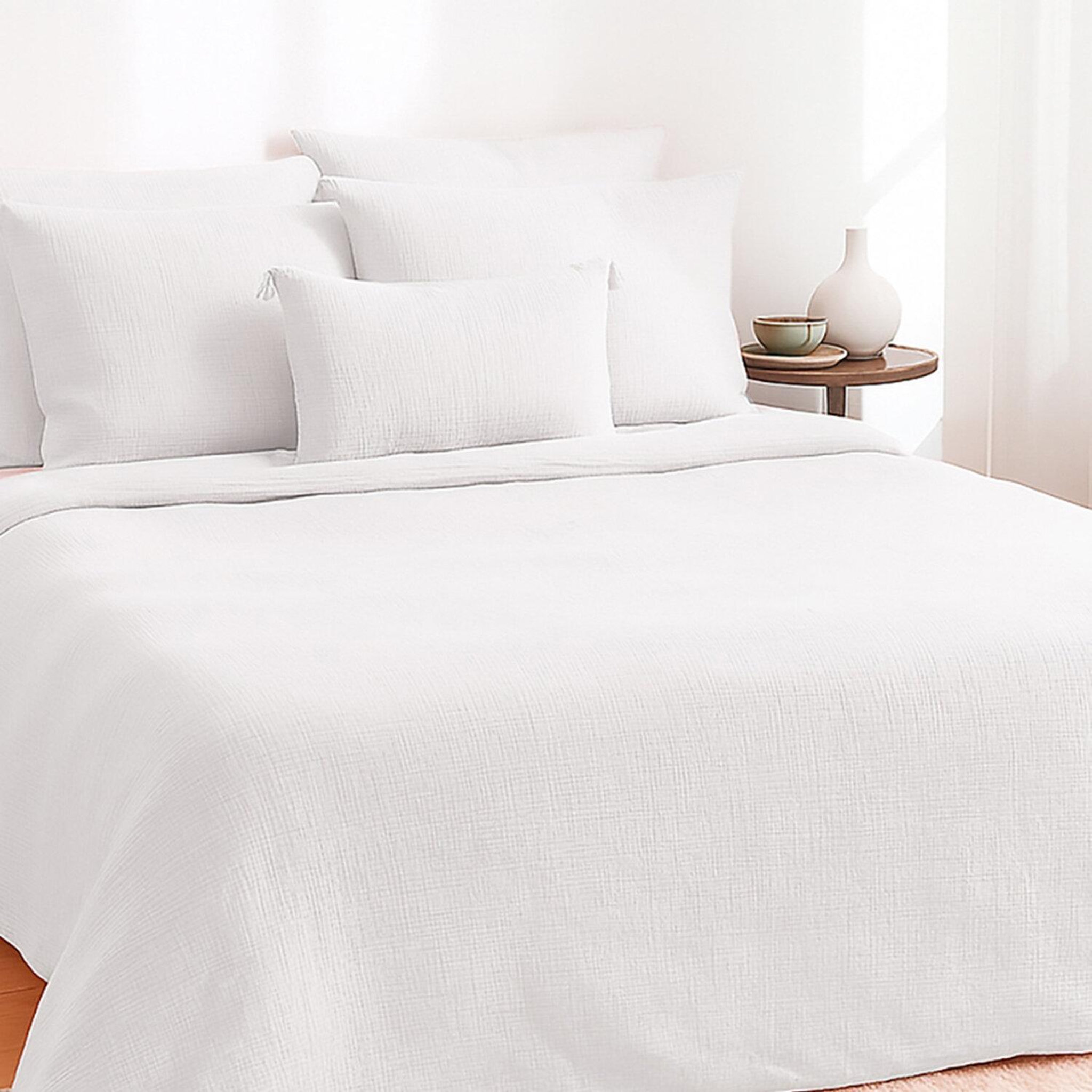 Voir la diapositive 3 : Home collection Parure housse de couette 100% gaze de coton