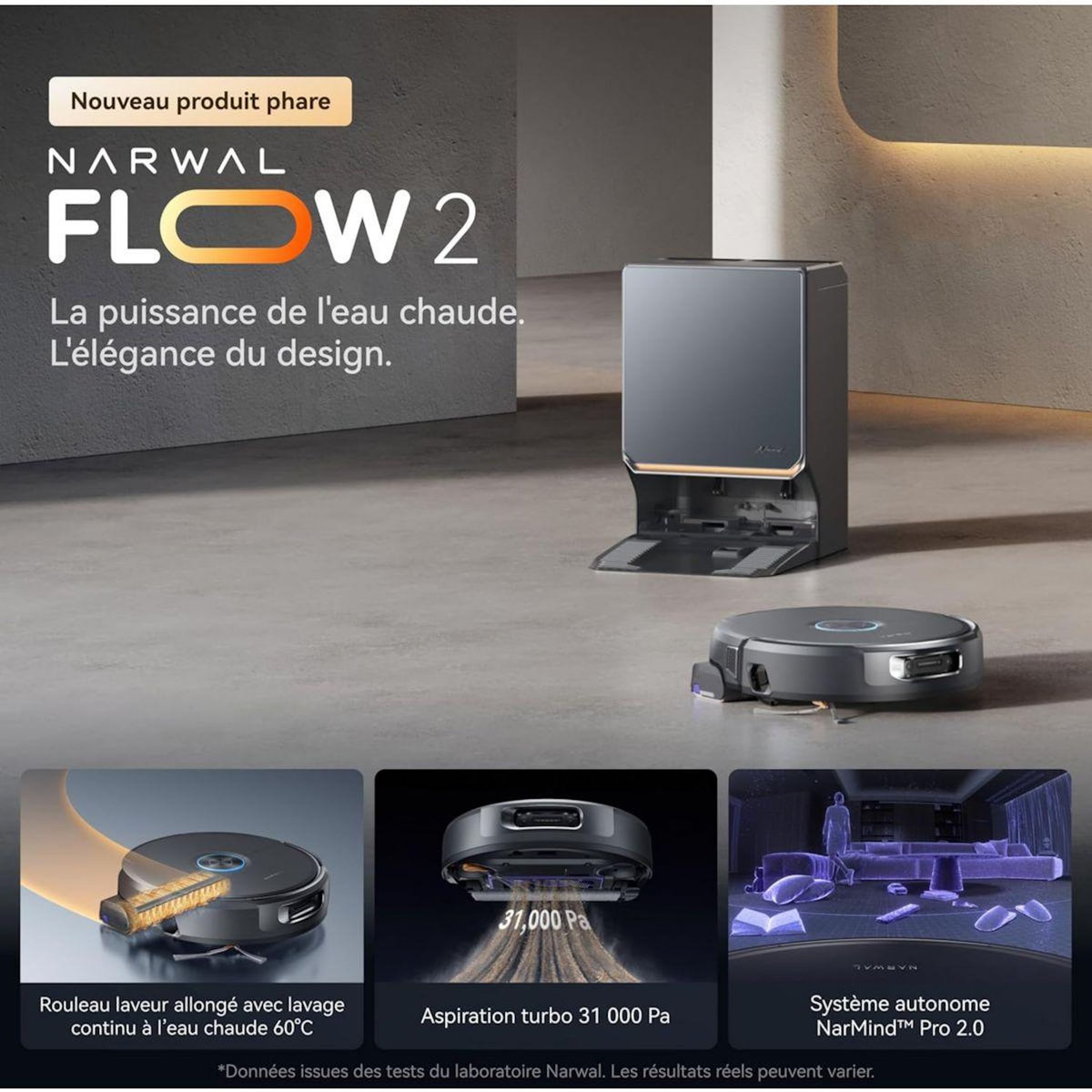NARWAL Robot Aspirateur Laveur Flow 2