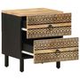 Voir la diapositive 3 : VIDAXL Tables de chevet 2 pcs noir bois de manguier massif brut