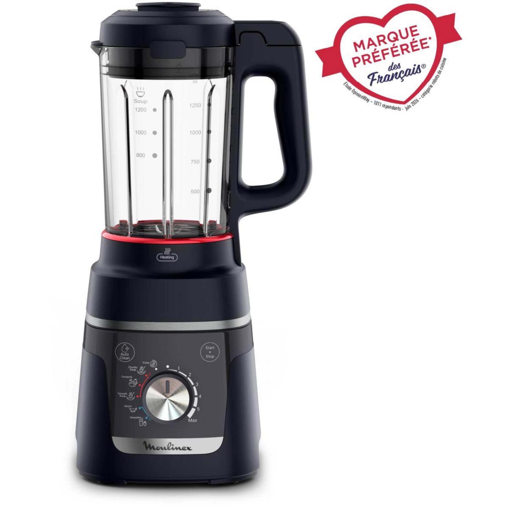 Voir la diapositive 3 : MOULINEX Blender chauffant blendforce lm5768f0 - chaud et froid - bol verre 1.75l