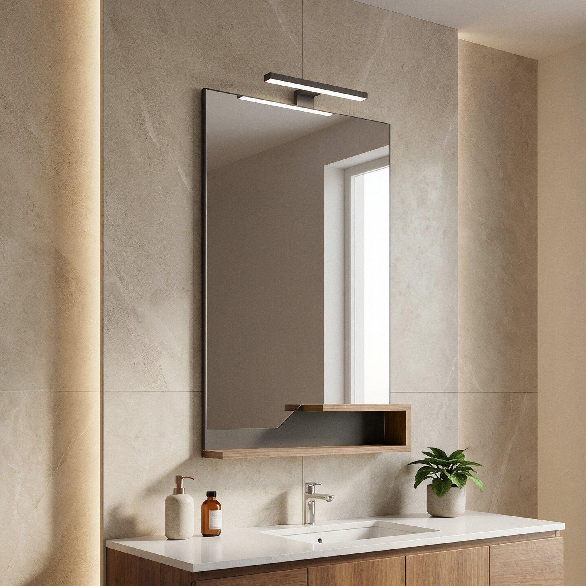 Voir la diapositive 2 : Habitat et Jardin Miroir Décoratif en Bois  Galia 60  - 60 x 14 x 100 cm - Oak