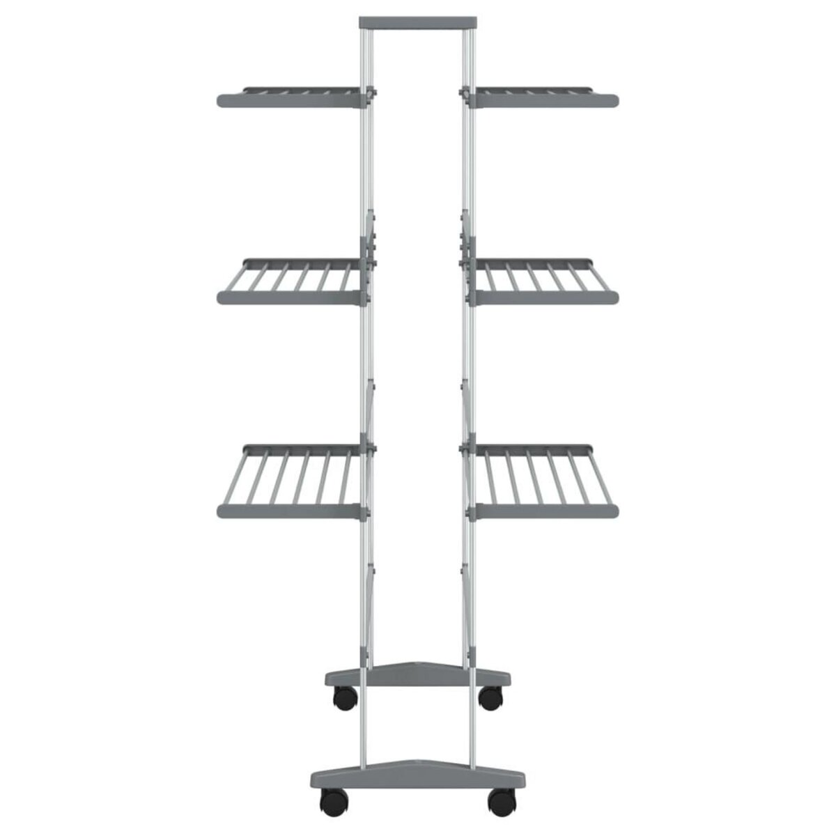 VIDAXL Sechoir a linge avec roues 89x64x129 cm aluminium