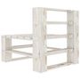 Voir la diapositive 3 : VIDAXL Canape de milieu palette de jardin bois blanc