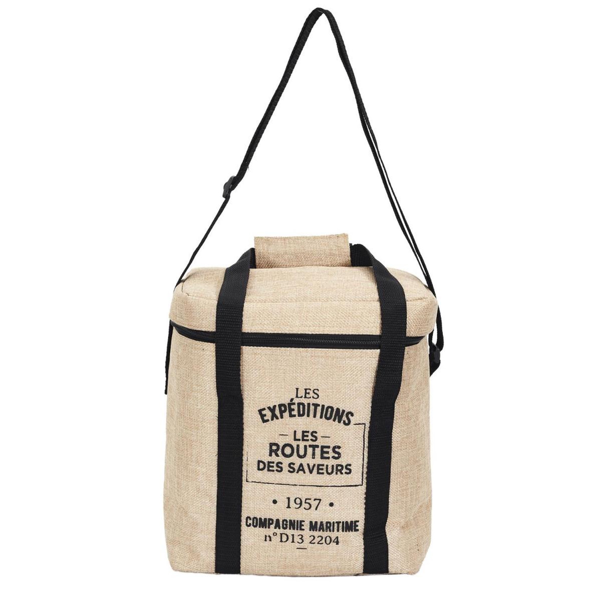 Voir la diapositive 2 : COOK CONCEPT Lunch Bag Fraicheur Isotherme  Effet Jute  30cm Beige