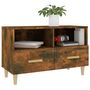 Voir la diapositive 4 : VIDAXL Meuble TV Chene fume 80x36x50 cm Bois d'ingenierie