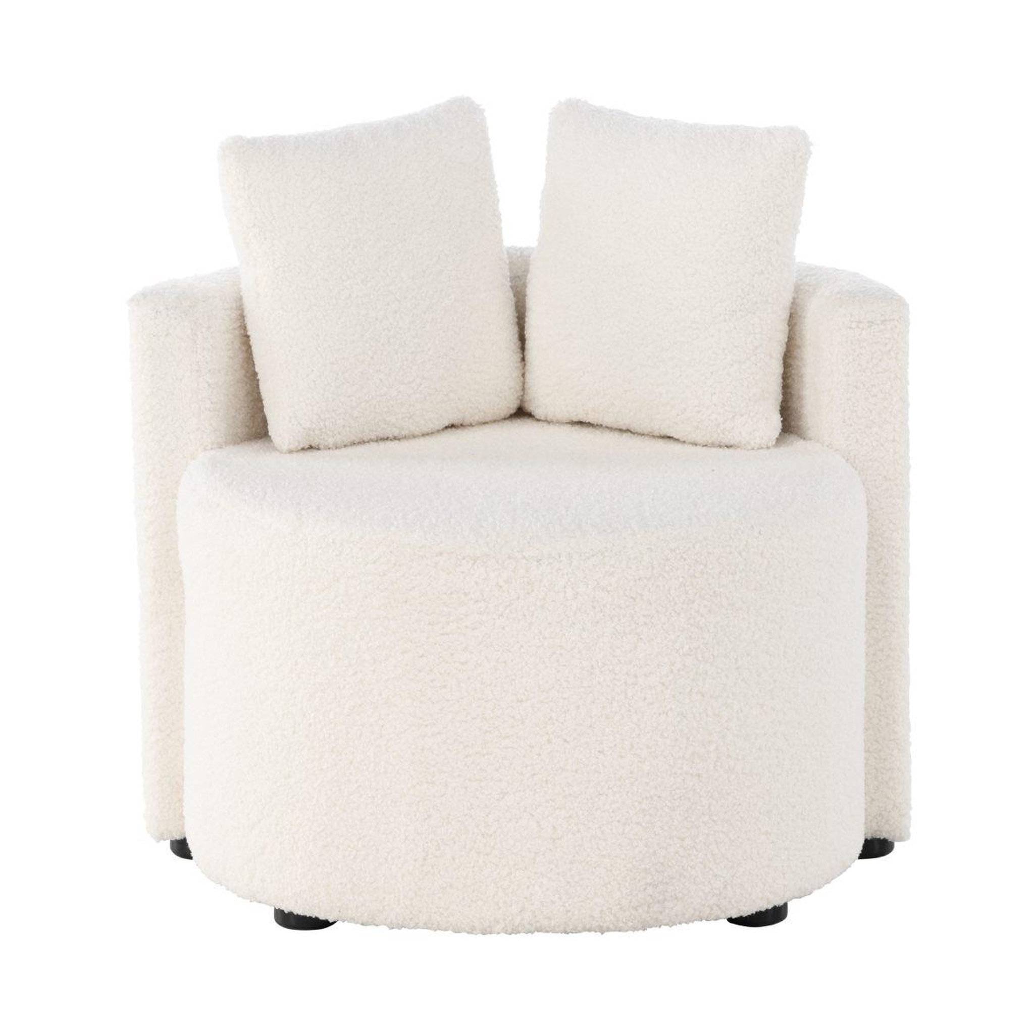 Paris Prix Fauteuil enfant en bouclette  kelso  59cm blanc