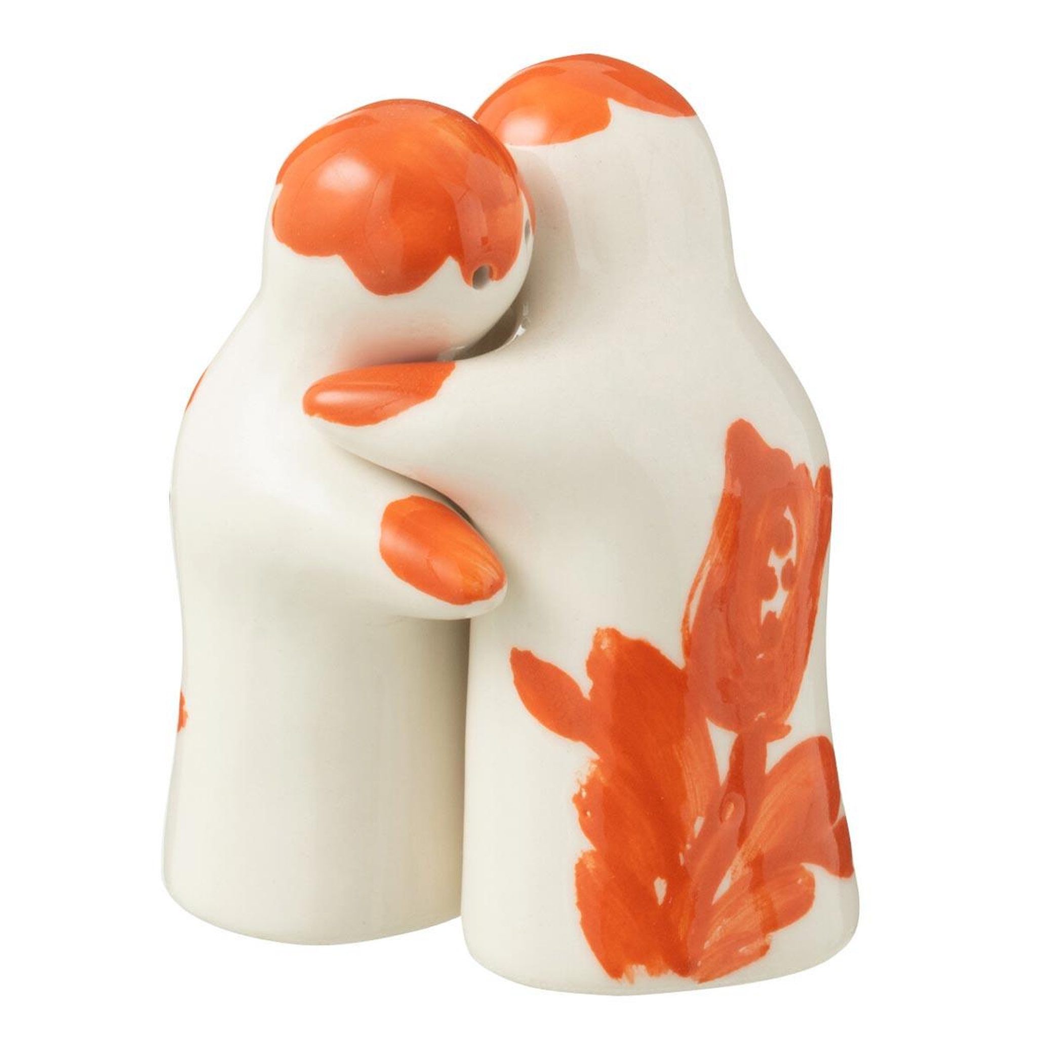 J-LINE Salière & poivrière en céramique  granada  8cm orange