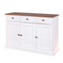 Voir la diapositive 2 : Paris Prix Buffet Bois 3 Portes  Takao  130cm Blanc & Naturel
