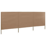 VIDAXL Paravent 3 panneaux Tissu 400 x 120 cm Taupe