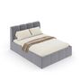 Voir la diapositive 6 : CONCEPT USINE Lit nuage coffre 140x190cm velours gris BALTIMORE