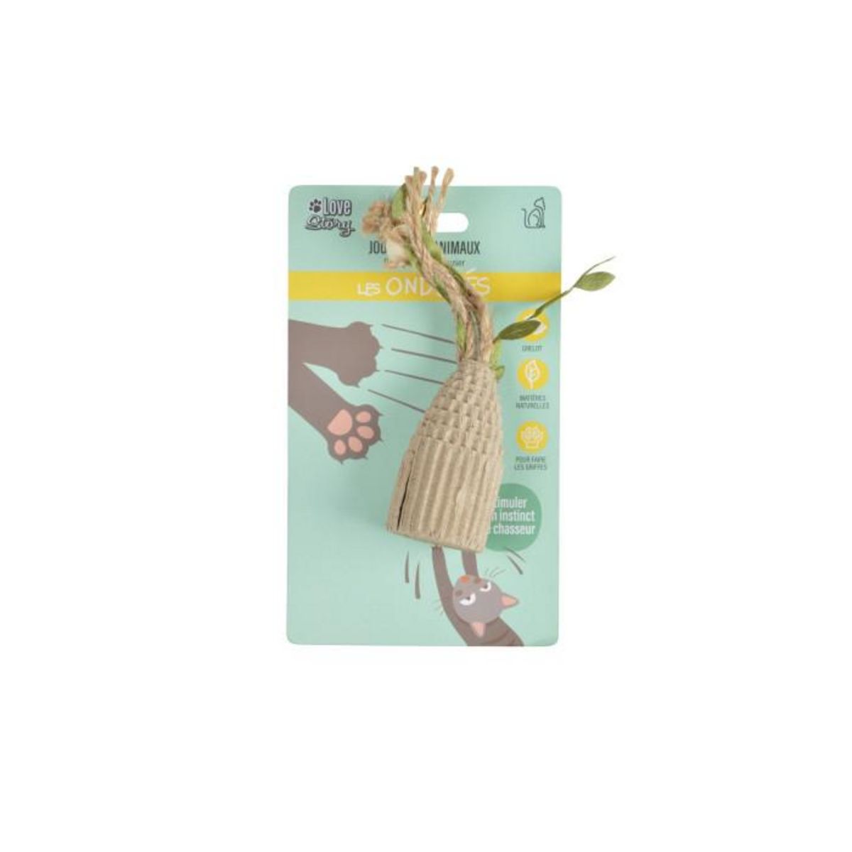 Paris Prix Jouet pour Chat  Tour & Ficelles  12cm Naturel