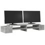 Voir la diapositive 3 : VIDAXL Support de moniteur avec rangement gris béton bois d ingénierie