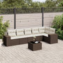 Voir la diapositive 1 : VIDAXL Salon de jardin avec coussins 7 pcs marron resine tressee