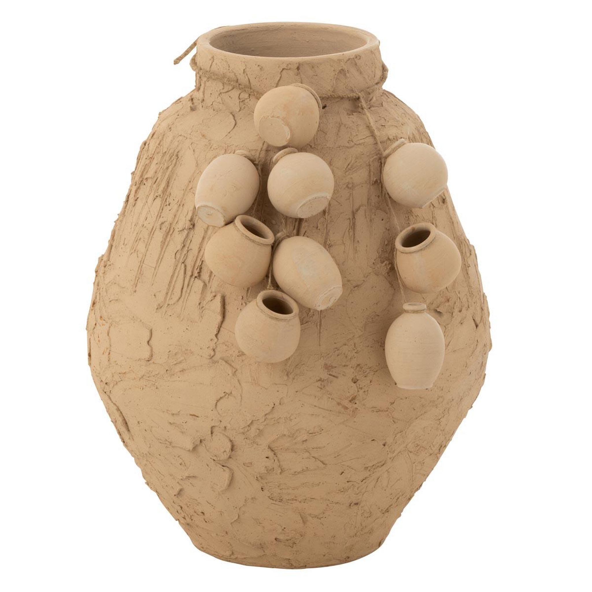 J-LINE Pot déco en argile  pendentif de pots  45cm naturel