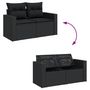 Voir la diapositive 3 : VIDAXL Salon de jardin 10 pcs avec coussins noir resine tressee