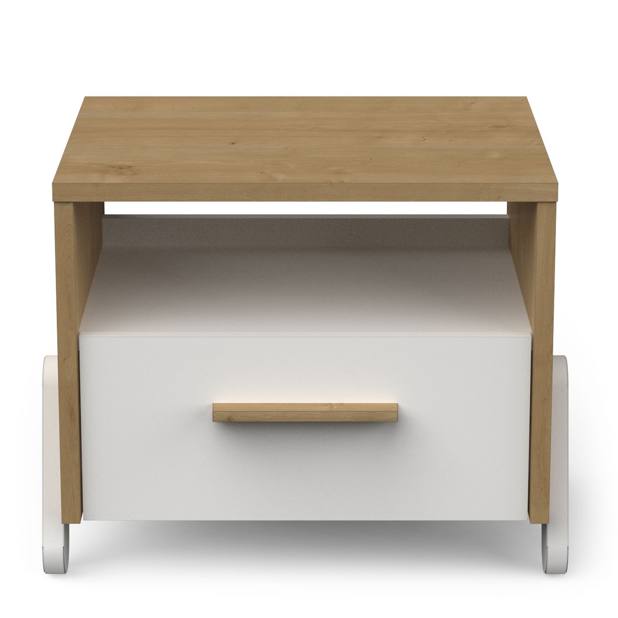 Voir la diapositive 1 : Table de chevet enfant 1 tiroir 1 niche L39 cm LILAS