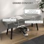 Voir la diapositive 4 : HOMCOM Banquette bout de lit design contemporain noir gris