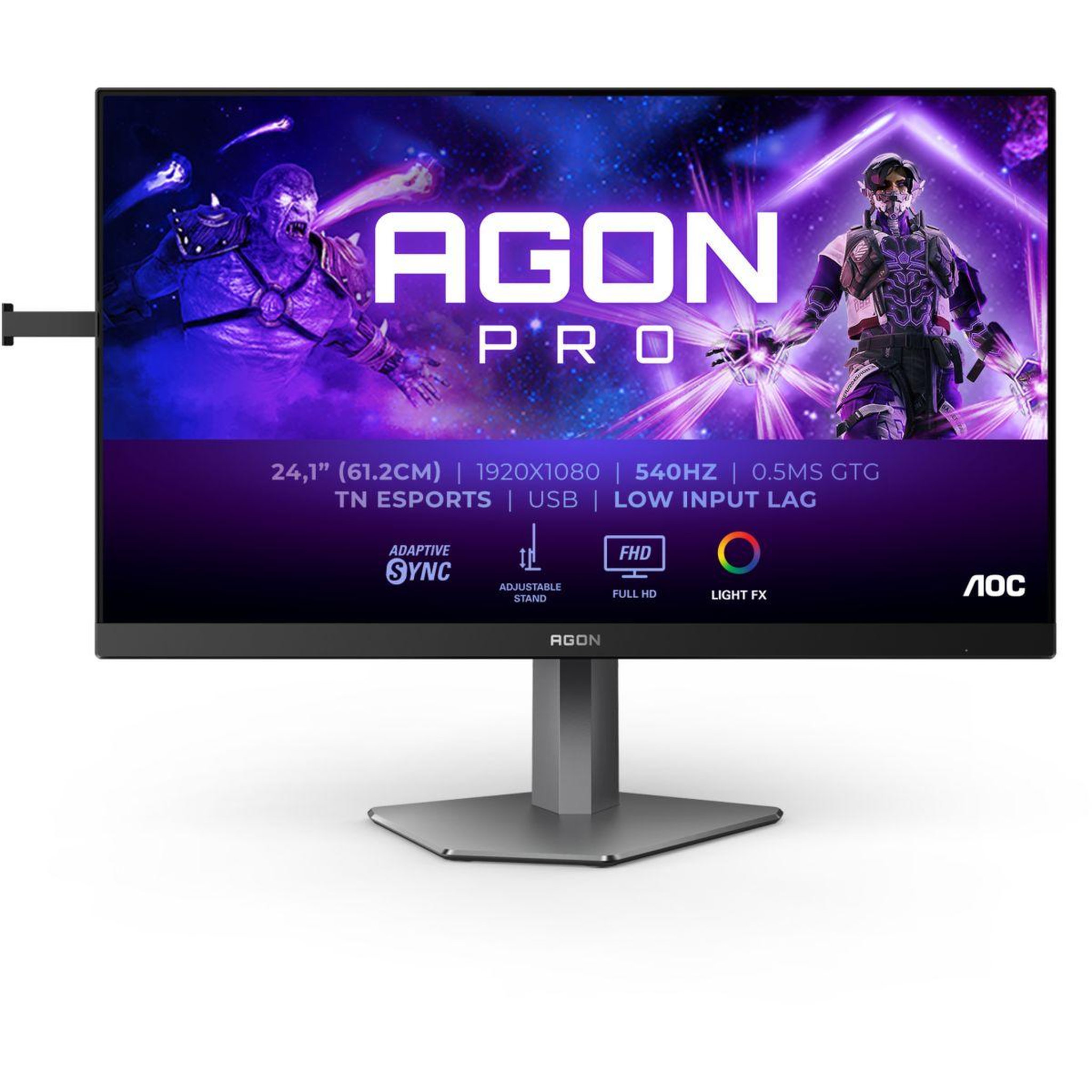 AOC Ecran pc gamer agon pro 24  full hd 540hz ultra fast tn hdmi 2.1 amd freesync