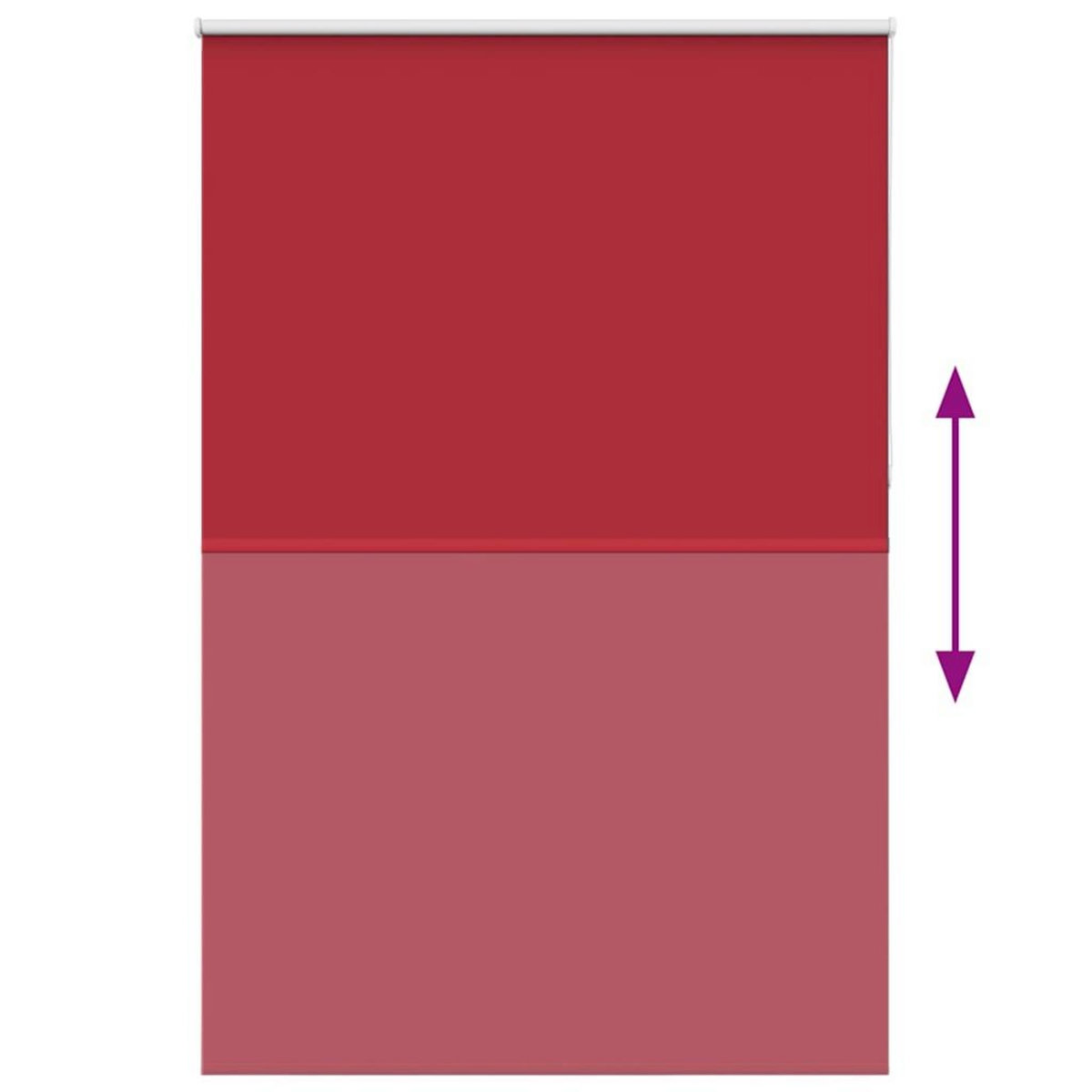 VIDAXL Store enrouleur occultant rouge largeur du tissu 156,6 cm