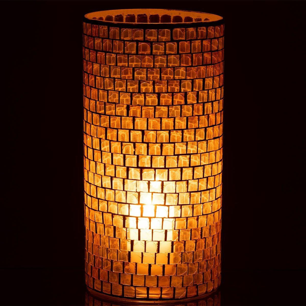 Paris Prix Vase Design  Mosaïque Ronde  30cm Orange