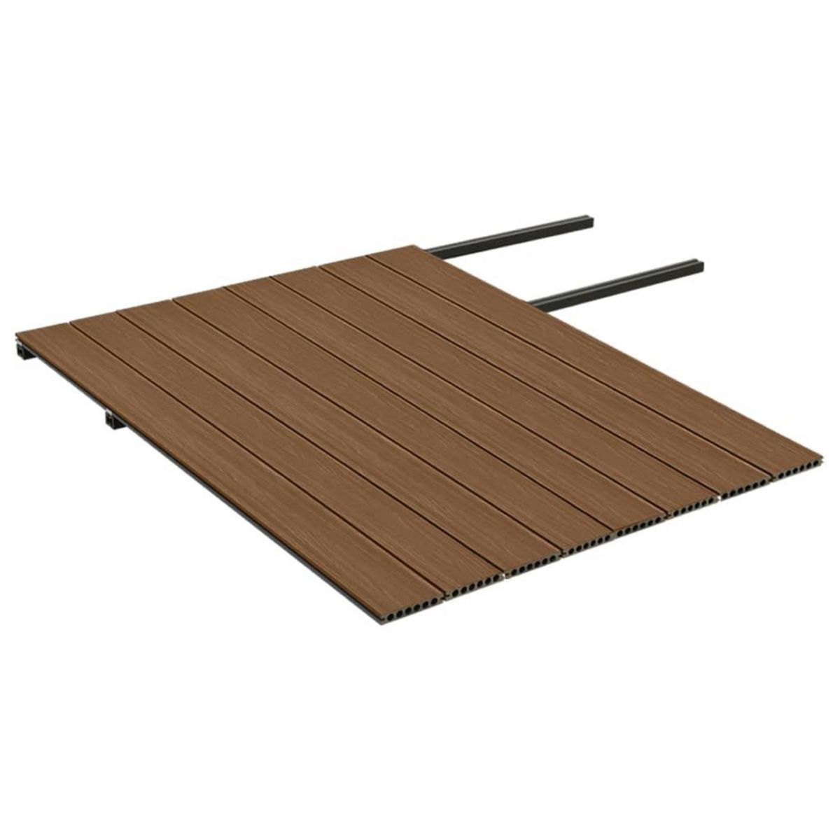 VIDAXL Panneaux de terrasse et accessoires WPC Marron/gris 16 m^2 2,2 m