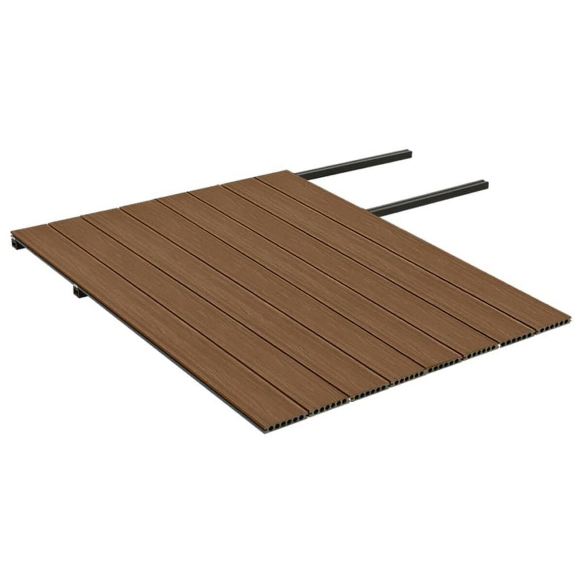 VIDAXL Panneaux de terrasse et accessoires WPC Marron/gris 16 m^2 2,2 m