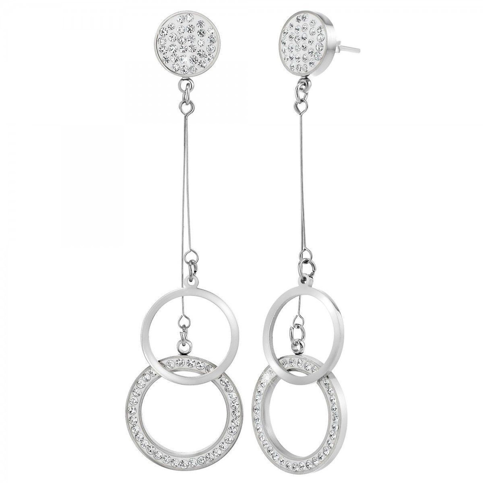 Voir la diapositive 1 : SC CRYSTAL Boucles d'oreilles SC Crystal ornées de Cristaux scintillants