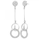 SC CRYSTAL Boucles d'oreilles SC Crystal ornées de Cristaux scintillants