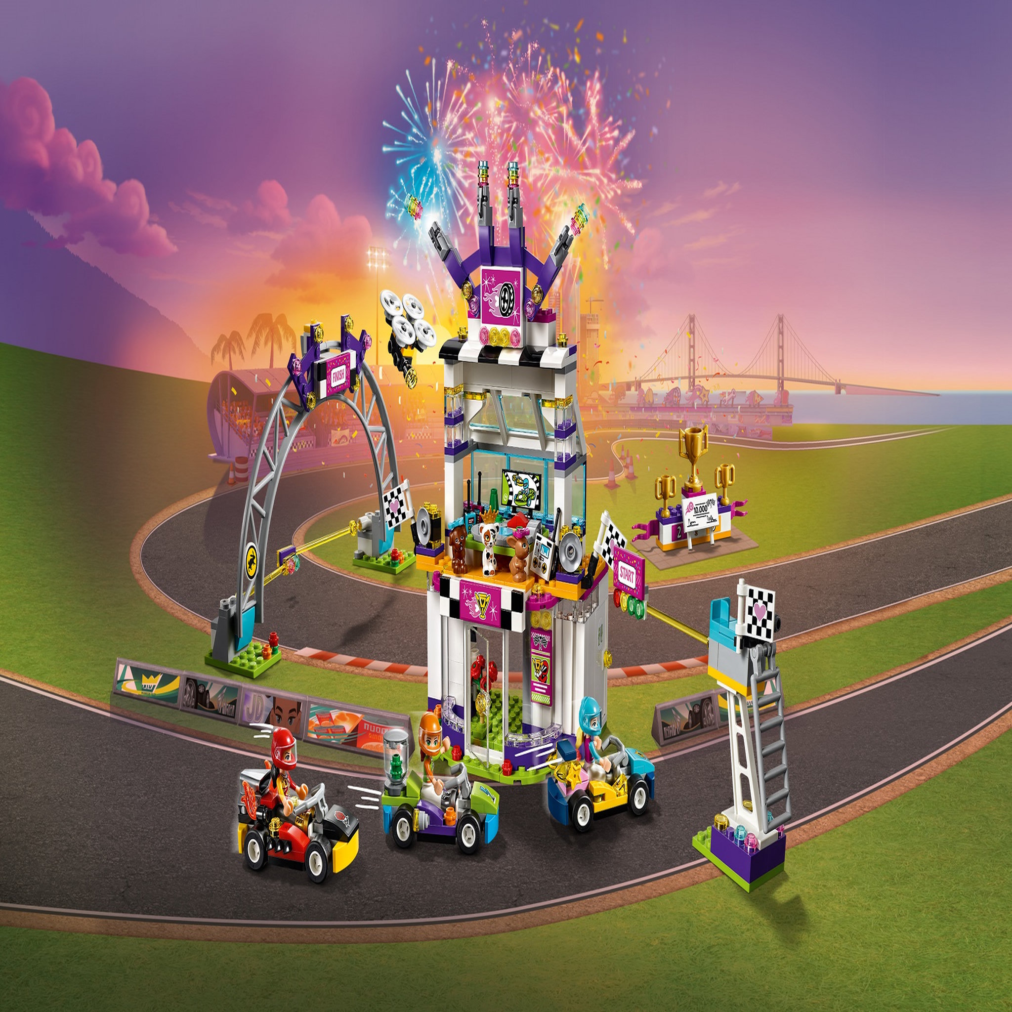 Voir la diapositive 2 : LEGO Friends 41352 - La grande course 