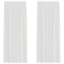 Voir la diapositive 2 : VIDAXL Rideaux en voile avec boucles 2 pcs sable 140x260 cm