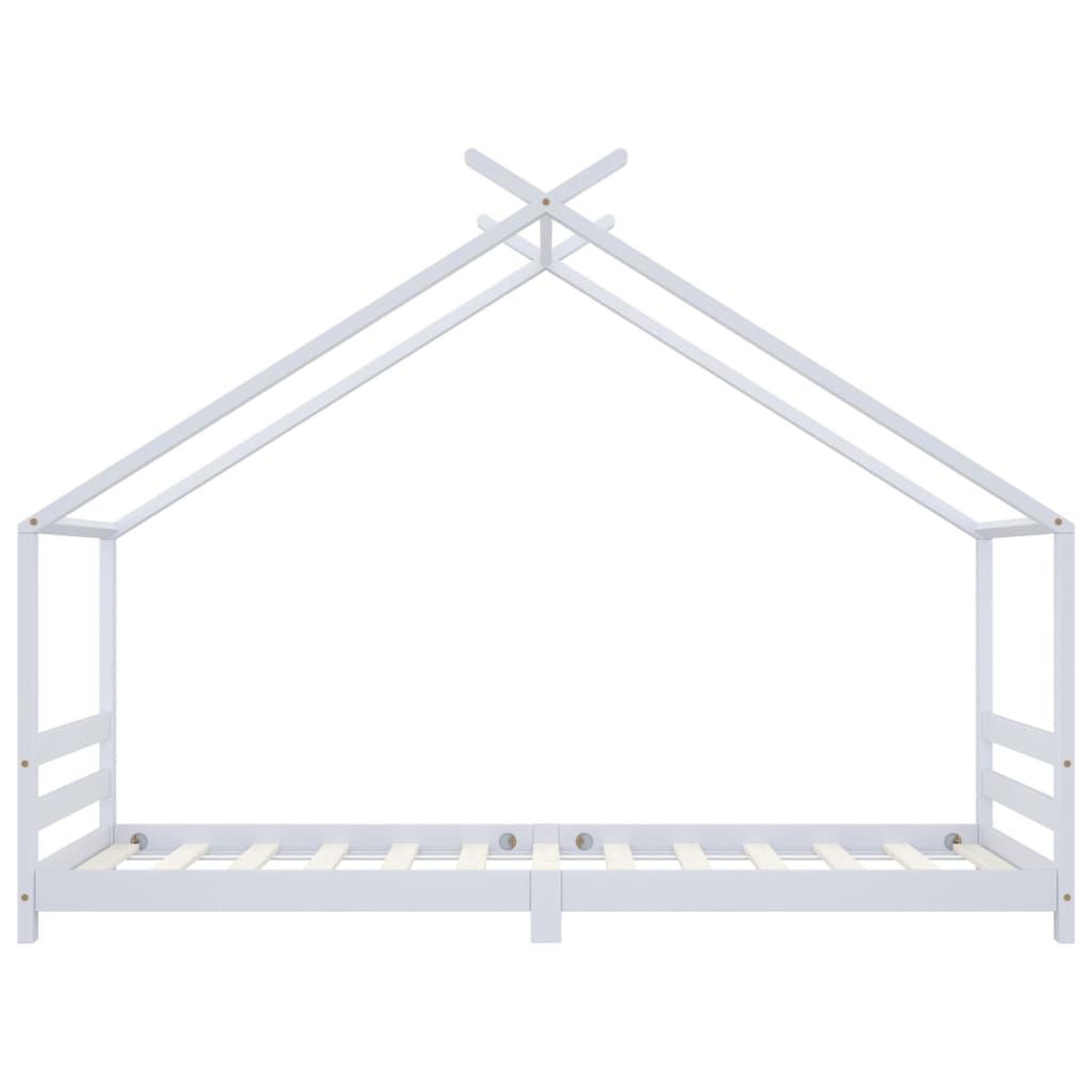 Voir la diapositive 4 : VIDAXL Cadre de lit d'enfant Blanc Bois de pin massif 90x200 cm