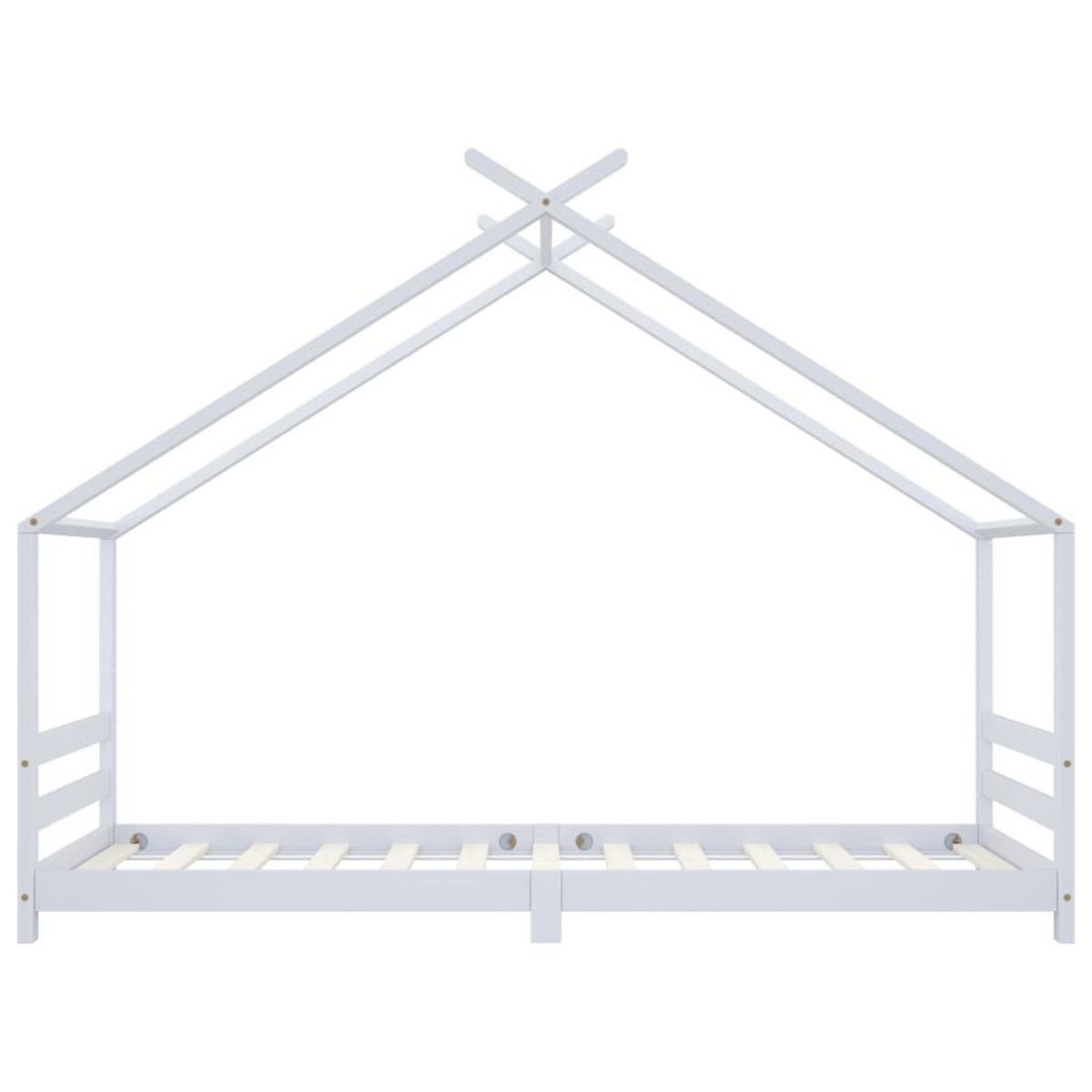 VIDAXL Cadre de lit d'enfant Blanc Bois de pin massif 90x200 cm