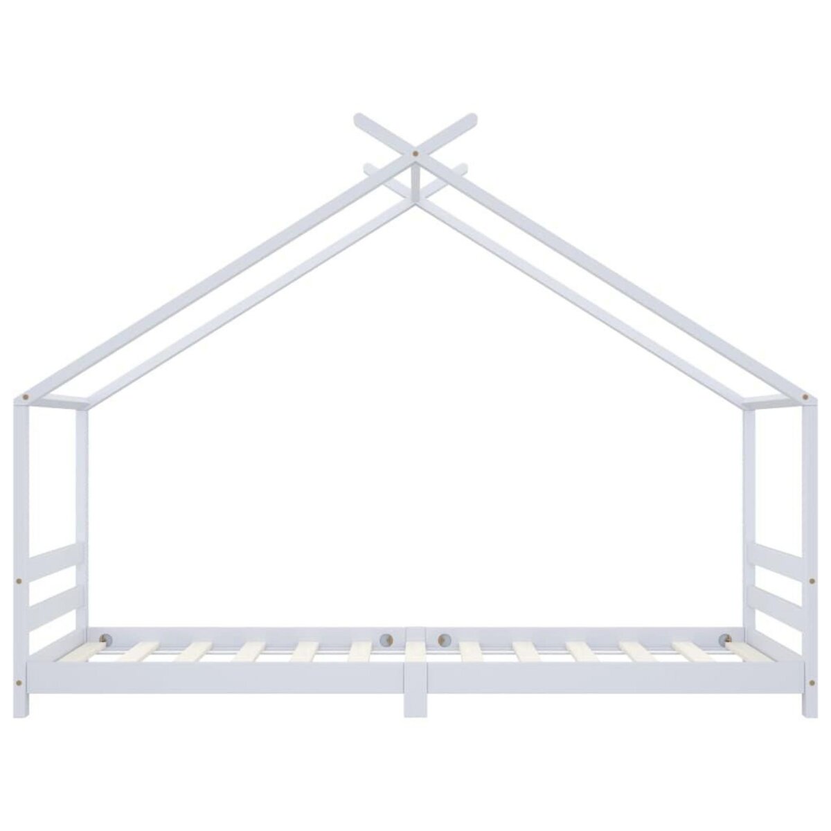 VIDAXL Cadre de lit d'enfant Blanc Bois de pin massif 90x200 cm