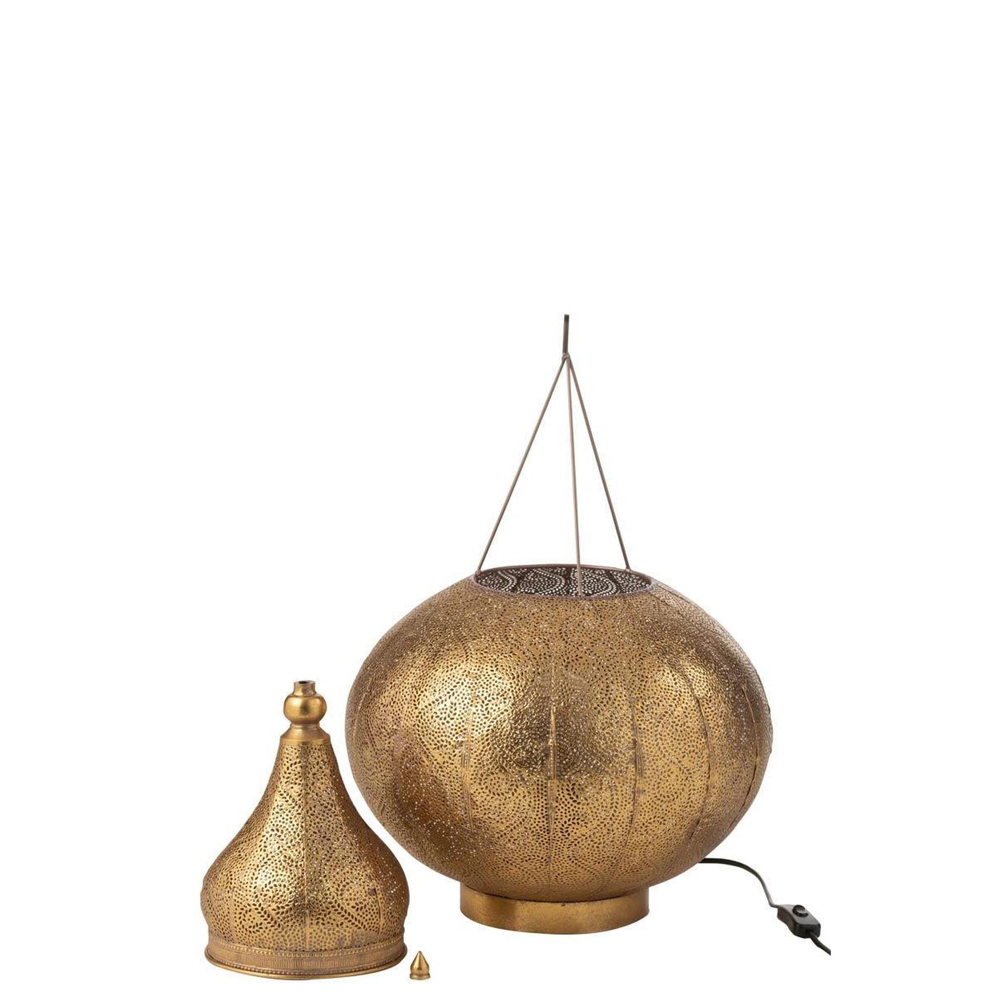 Voir la diapositive 2 : J-LINE Lampe à poser en métal  aladin  59cm or