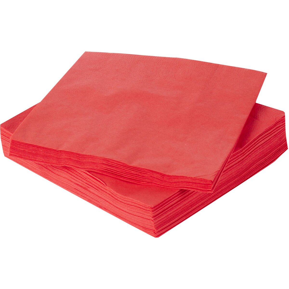 ACTUEL Lot de 100 serviettes 33 cm rouge