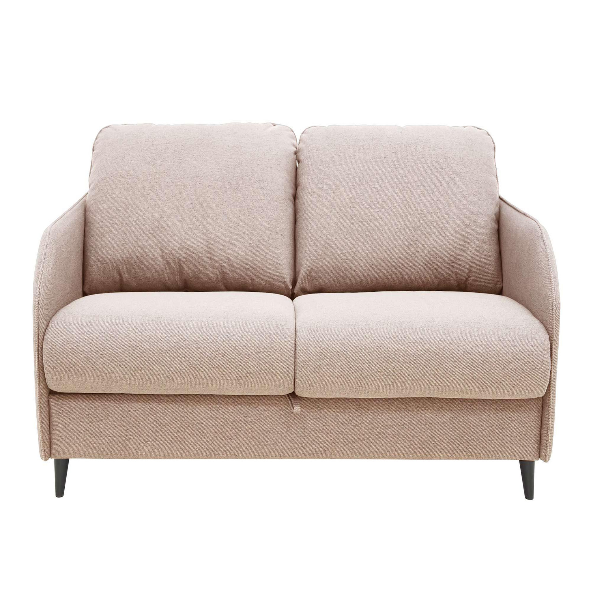 BEST MOBILIER Cosmos - canapé 3 places convertible express couchage quotidien 140 cm matelas 11 cm en tissu. Coloris disponibles : Beige, Vert
