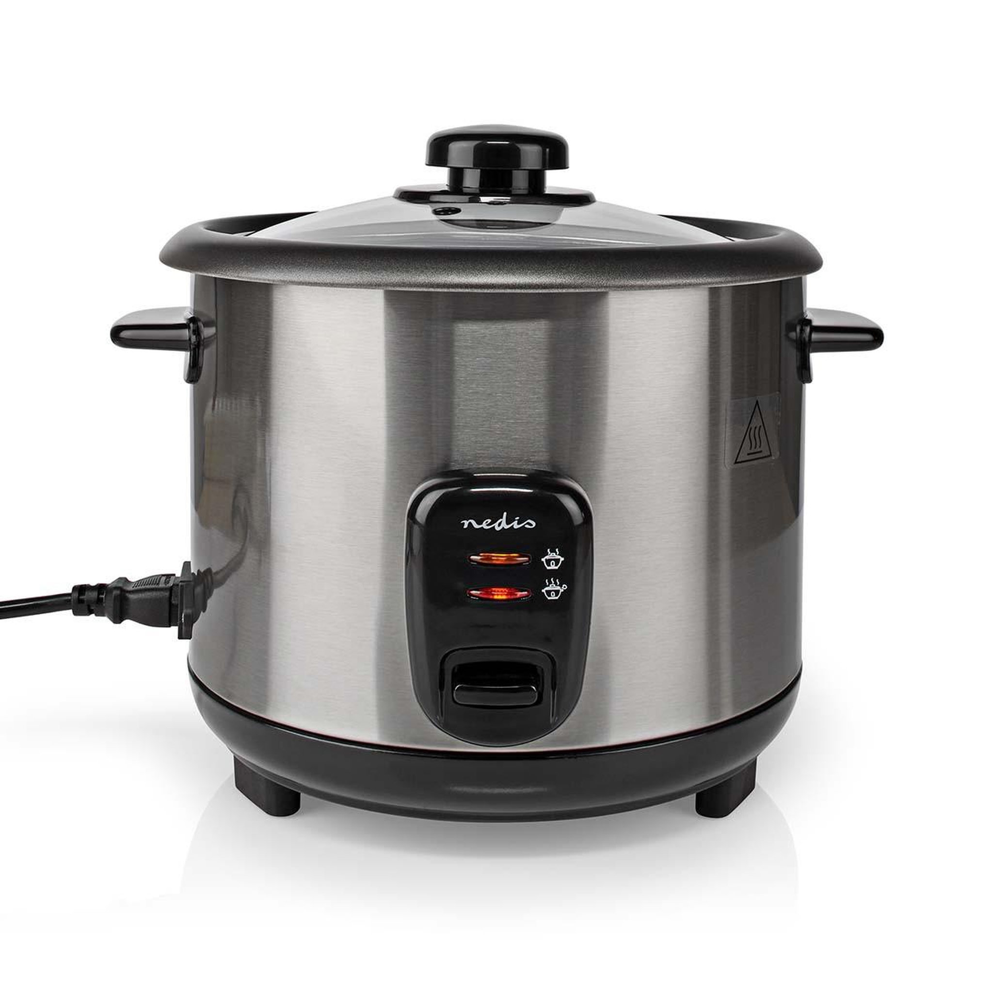 NEDIS Cuiseur à Riz 1.5 Litres 500W Bol amovible Acier inoxydable anti-adhésif NEDIS