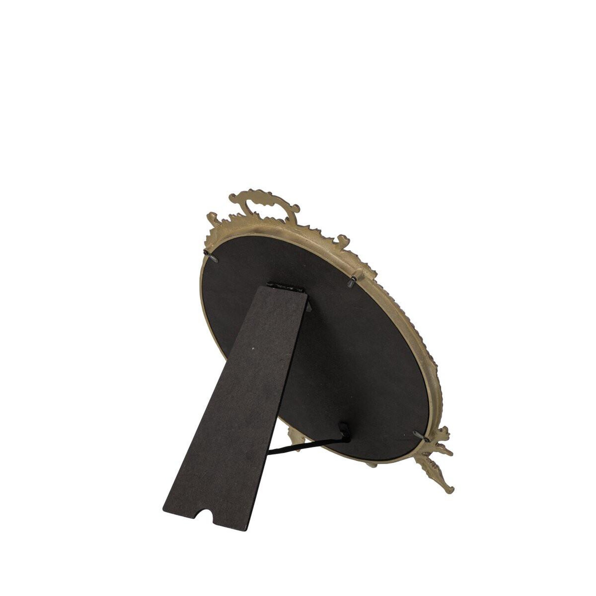 Voir la diapositive 2 : J-LINE Miroir sur pied baroque  tod  29cm bronze