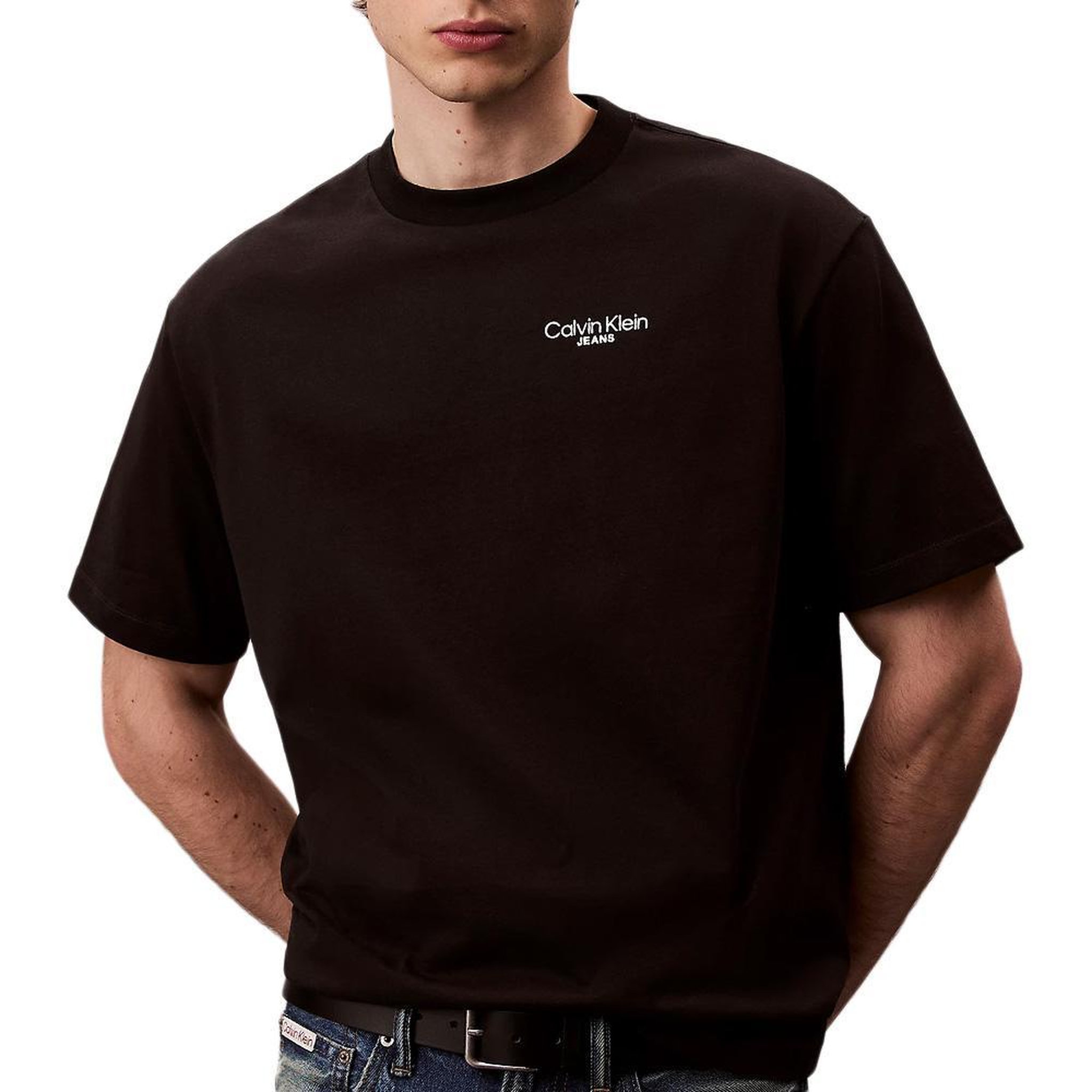 CALVIN KLEIN JEANS T-Shirt Noir Homme Calvin Klein Jeans Logo Back Print. Coloris disponibles : Noir