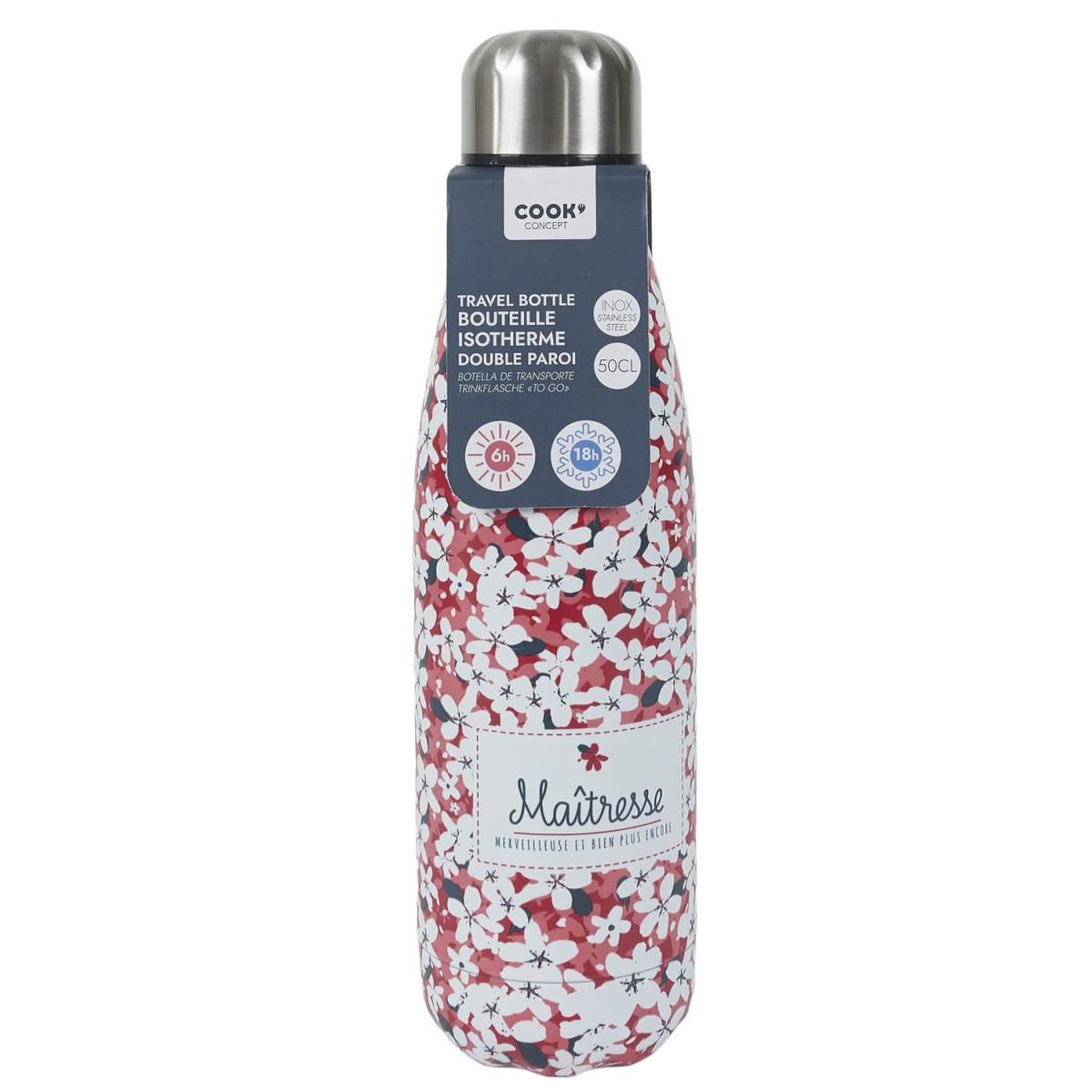 Voir la diapositive 4 : COOK CONCEPT Bouteille isotherme  maîtresse  40cl rose