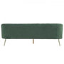Voir la diapositive 5 : MARKET24 Canapé 3 places - Velours vert - L 207 x P 87 x H 77 cm - MATHIS - Structure bois massif